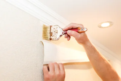 Pose de papier peint à la Houssaye — revêtements muraux et toiles de verre